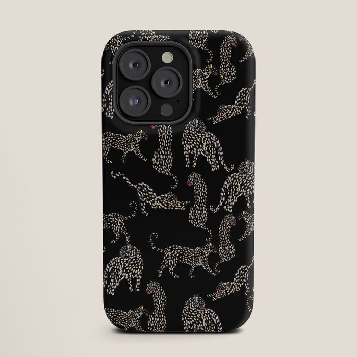 Boho modern black cheetah iPhone Case Gallery Image 19