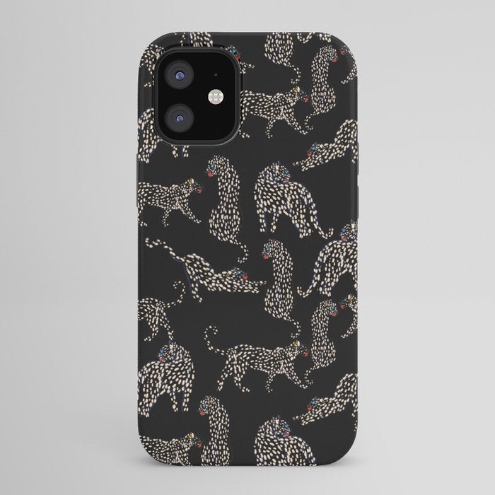 Boho modern black cheetah iPhone Case Gallery Image 42