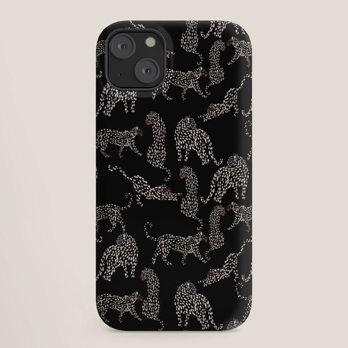 Boho modern black cheetah iPhone Case Gallery Image 18
