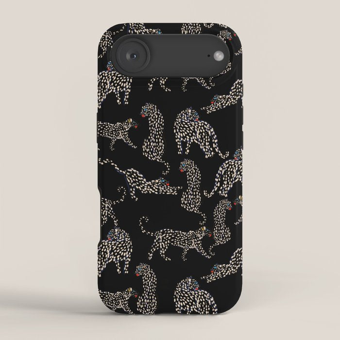 Boho modern black cheetah iPhone Case Gallery Image 2