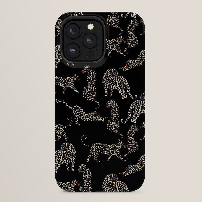 Boho modern black cheetah iPhone Case Gallery Image 32