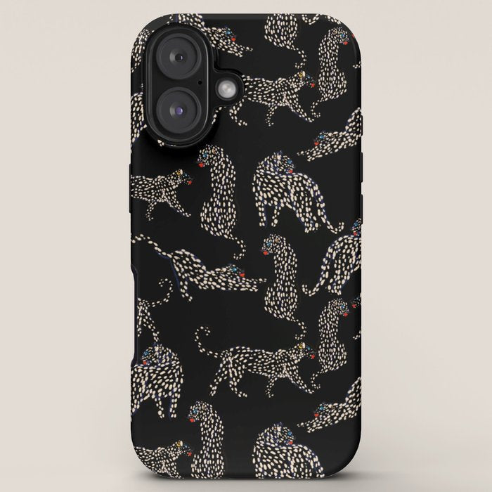 Boho modern black cheetah iPhone Case Gallery Image 5