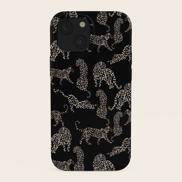 Boho modern black cheetah iPhone Case Gallery Image 38