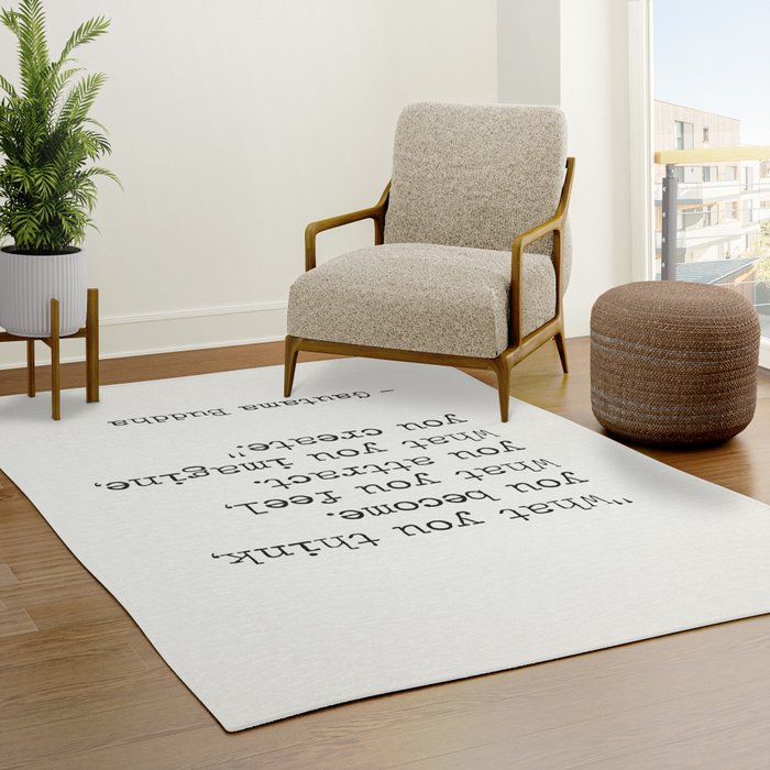 Buddha quote 5 Rug Gallery Image 3