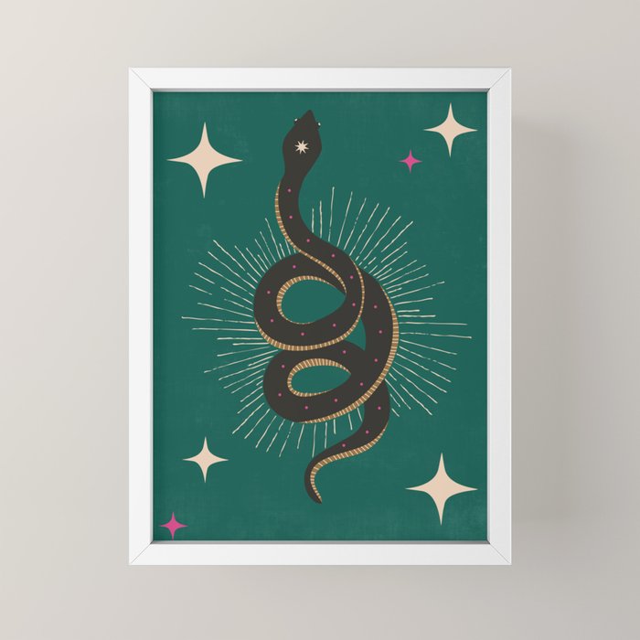 Slither - Green Mini Art Print Gallery Image 4