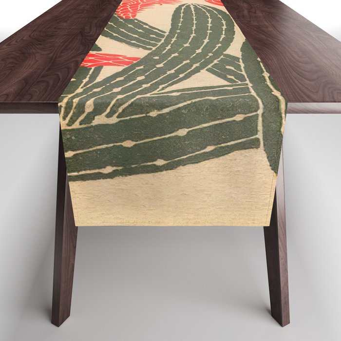 Mexico, Cactus Vintage Wall Art Table Runner Gallery Image 1