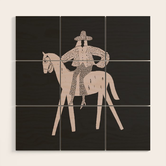 Solo Rider - Charcoal Wood Wall Art Gallery Image 2