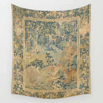 Antique 17th Century Gamepark French Aubusson Tapestry Wall Tapestry Gallery Image 3