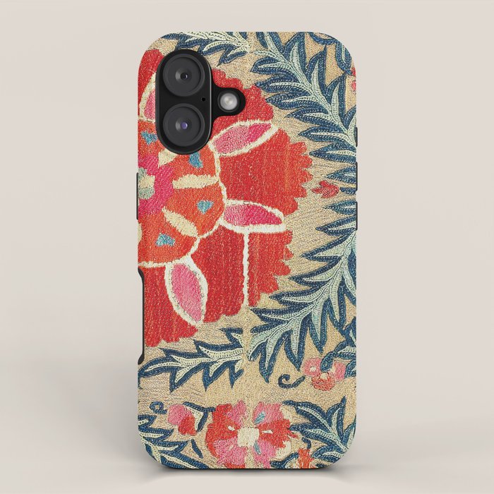 18th Century Suzani Fragment Print iPhone Case Gallery Image 1