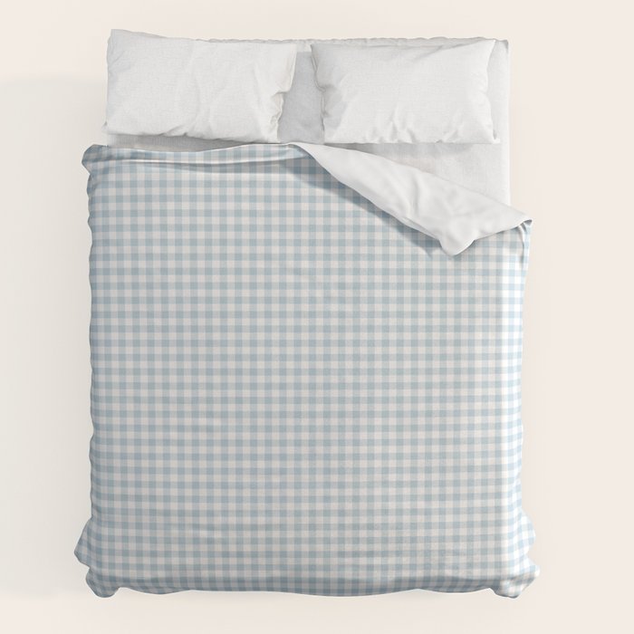 Baby Blue Gingham Check Duvet Cover Gallery Image 2