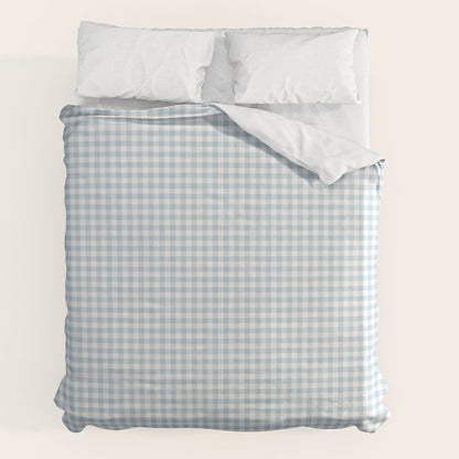 Baby Blue Gingham Check Duvet Cover Gallery Image 2