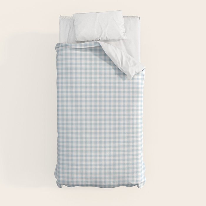 Baby Blue Gingham Check Duvet Cover Gallery Image 4