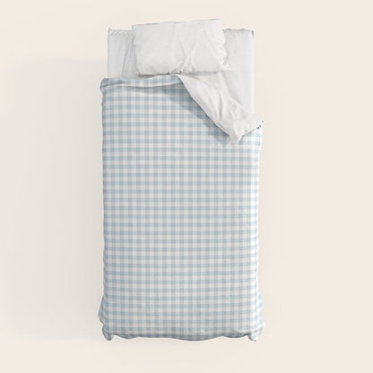 Baby Blue Gingham Check Duvet Cover Gallery Image 4
