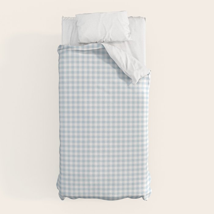 Baby Blue Gingham Check Duvet Cover Gallery Image 5