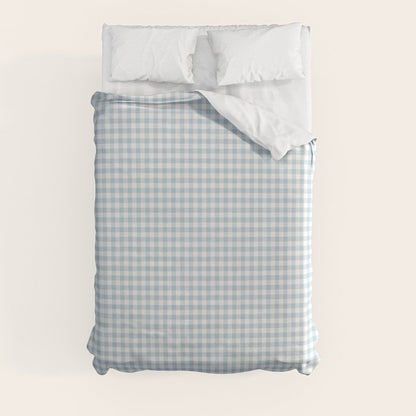 Baby Blue Gingham Check Duvet Cover Gallery Image 8