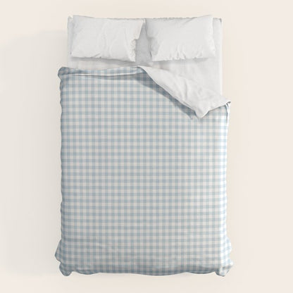 Baby Blue Gingham Check Duvet Cover Gallery Image 1
