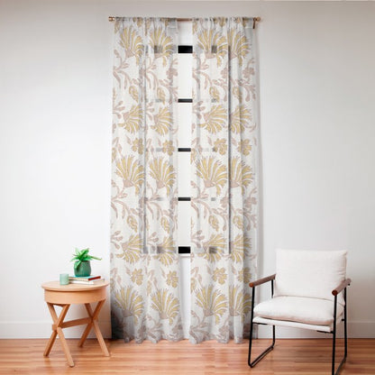 KALAMI FLORAL MUSTARD Window Curtain Gallery Image 24