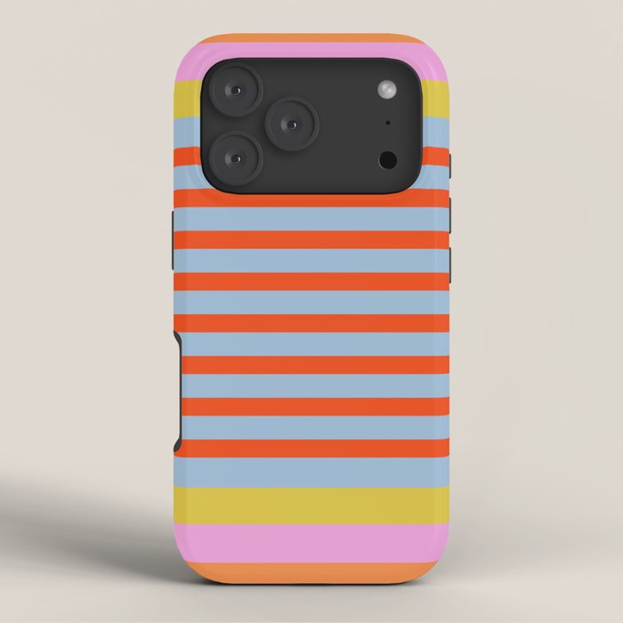 Bold Color Stripes Play Summer Bright Pattern 1 iPhone Case Gallery Image 3