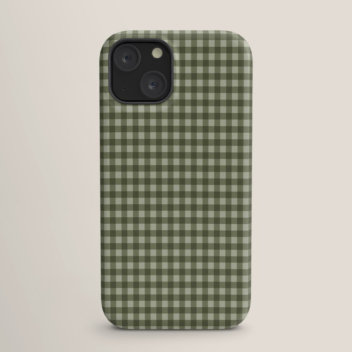 Gingham Plaid Pattern - Natural Green iPhone Case Gallery Image 17