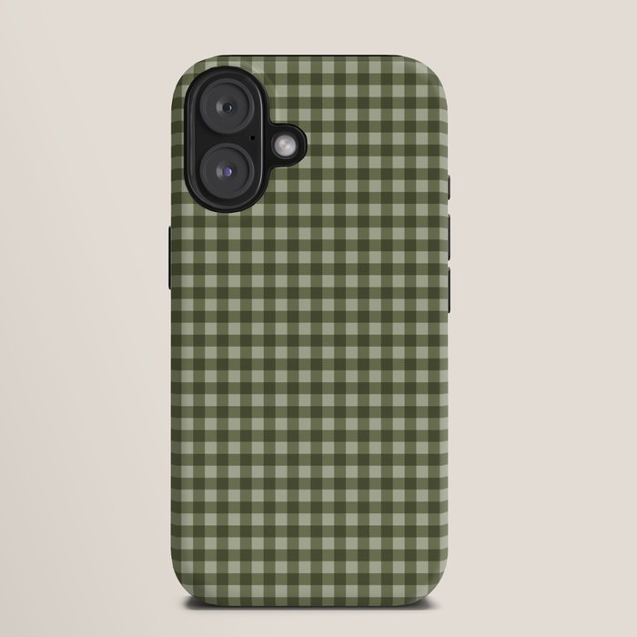 Gingham Plaid Pattern - Natural Green iPhone Case Gallery Image 9