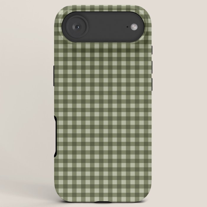 Gingham Plaid Pattern - Natural Green iPhone Case Gallery Image 6
