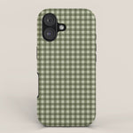 Gingham Plaid Pattern - Natural Green iPhone Case Gallery Image 1