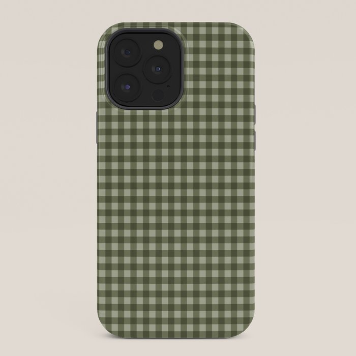 Gingham Plaid Pattern - Natural Green iPhone Case Gallery Image 36
