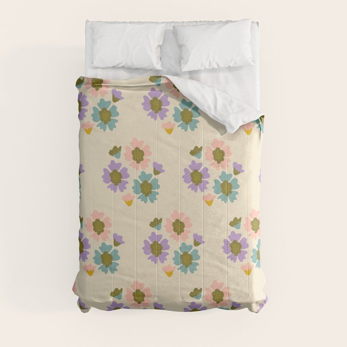 Blooming Flower - Cream Comforter Gallery Image 3