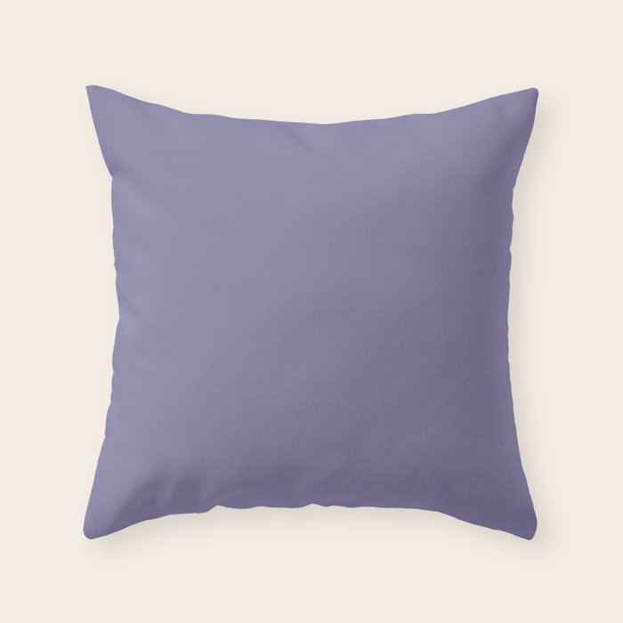Neutral Lavender Purple Solid Color Throw Pillow Gallery Image 5