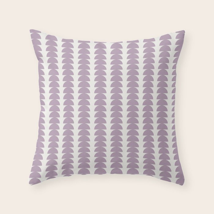 Maude Pattern - Lilac Purple Throw Pillow Gallery Image 4