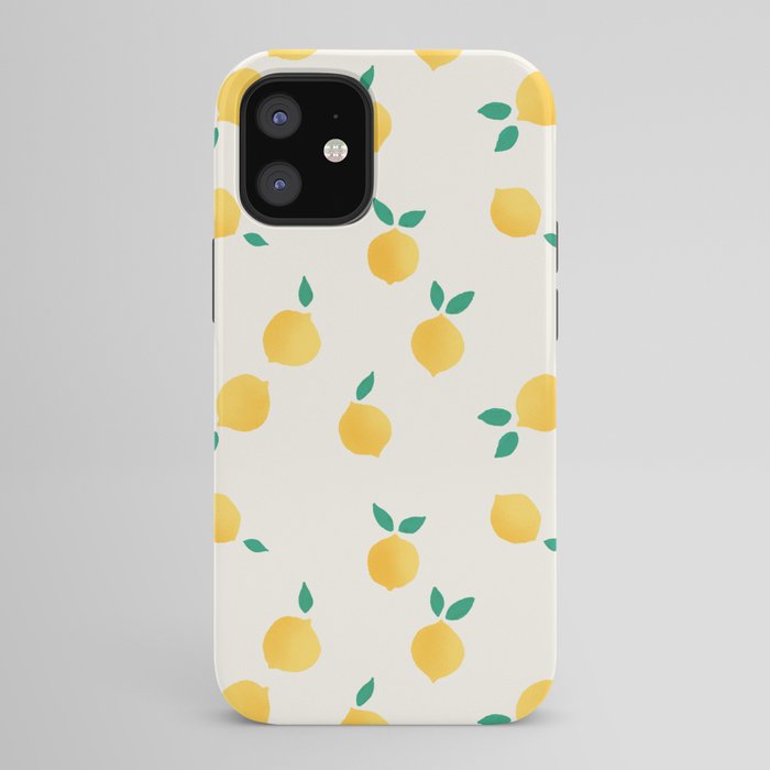 Sunny Mediterranean Lemon Pattern Summer Coastal Vibes iPhone Case Gallery Image 42