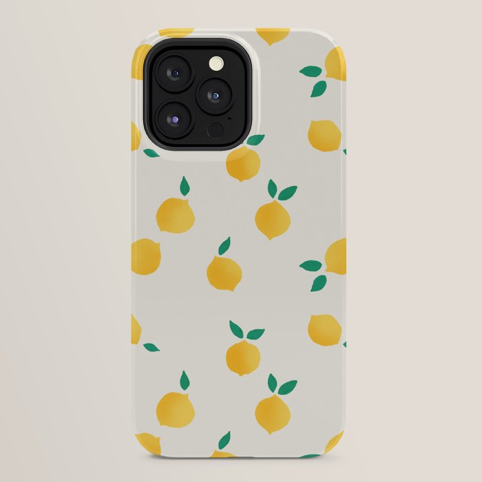 Sunny Mediterranean Lemon Pattern Summer Coastal Vibes iPhone Case Gallery Image 24