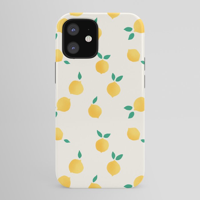 Sunny Mediterranean Lemon Pattern Summer Coastal Vibes iPhone Case Gallery Image 41