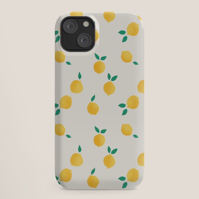 Sunny Mediterranean Lemon Pattern Summer Coastal Vibes iPhone Case Gallery Image 18