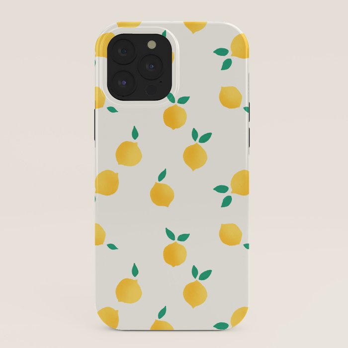 Sunny Mediterranean Lemon Pattern Summer Coastal Vibes iPhone Case Gallery Image 40