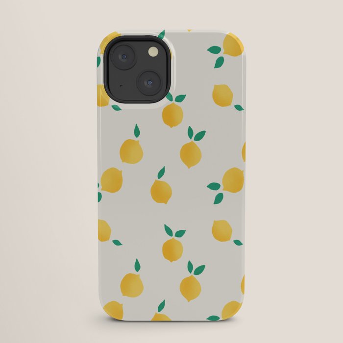 Sunny Mediterranean Lemon Pattern Summer Coastal Vibes iPhone Case Gallery Image 25