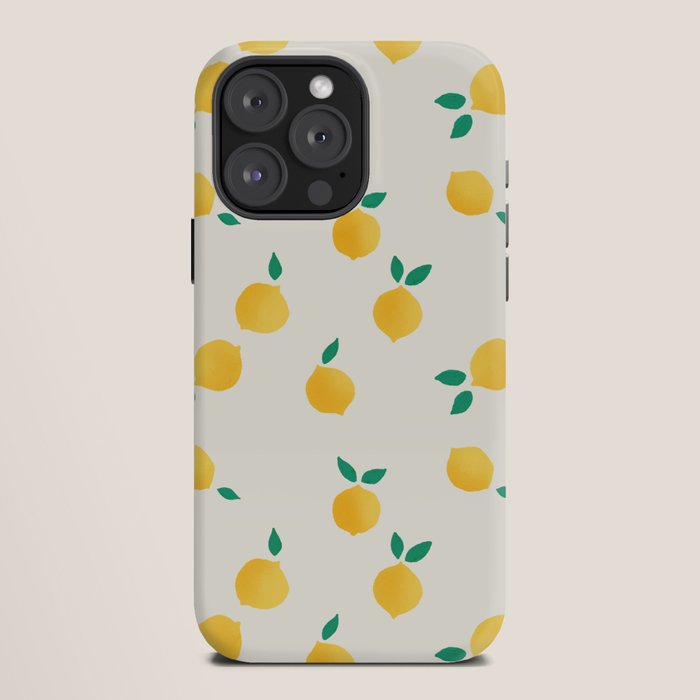 Sunny Mediterranean Lemon Pattern Summer Coastal Vibes iPhone Case Gallery Image 12