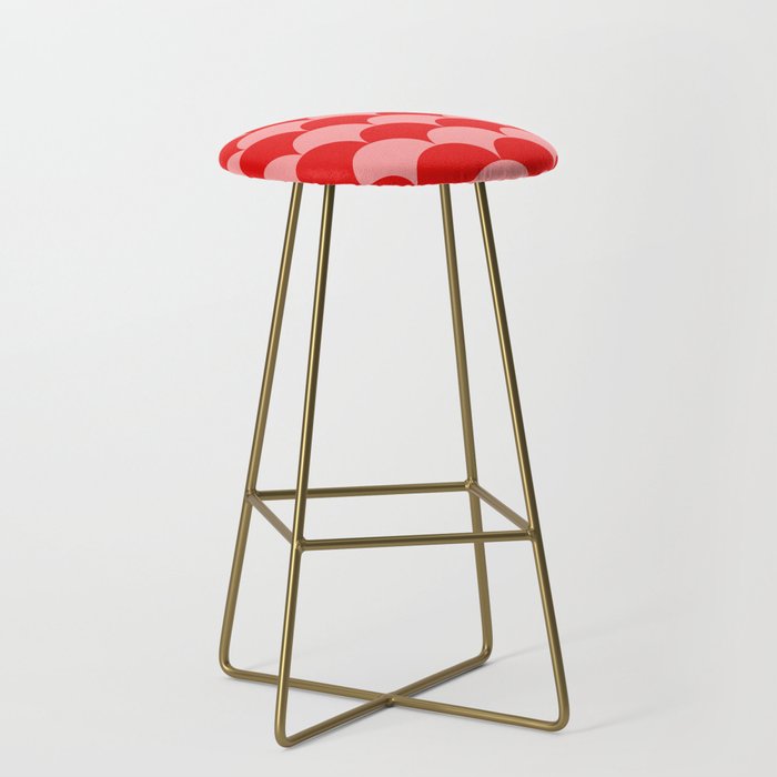 Deco Pattern pink and red Stool Gallery Image 2