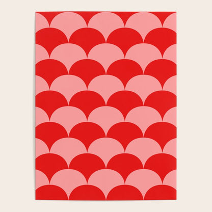 Deco Pattern pink and red Poster Gallery Image 3