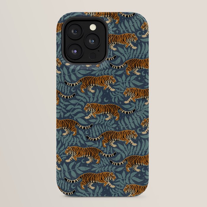Tigers - dusky blue iPhone Case Gallery Image 24
