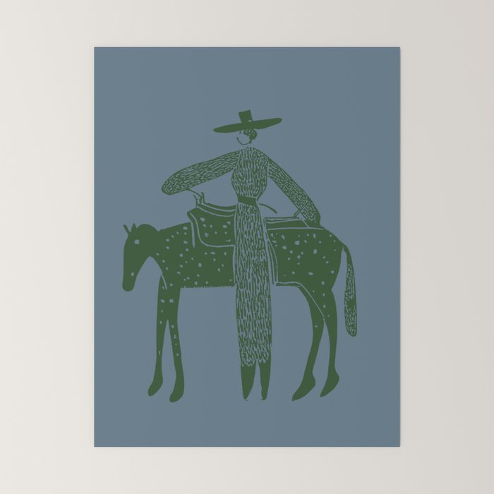 Solo Steady Seamoss â Cowgirl Art with Earthy Tones Mini Art Print Gallery Image 6
