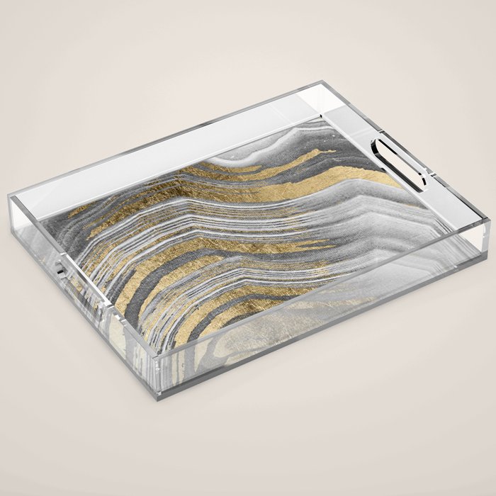 Abstract paint modern Acrylic Tray Gallery Image 1