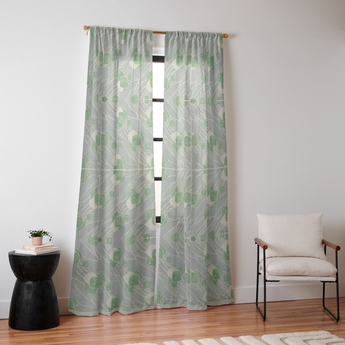Green Geometric 1915 Hannah Borger Overbeck Window Curtain Gallery Image 14