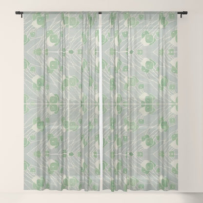 Green Geometric 1915 Hannah Borger Overbeck Window Curtain Gallery Image 17