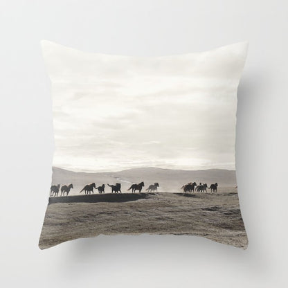 Horses on the Dunes Throw Pillow Gallery Image 6