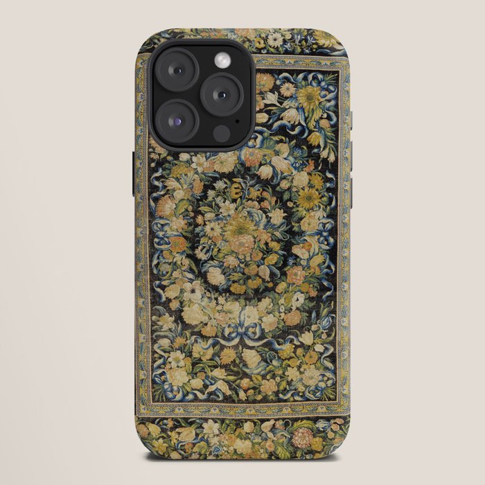 Louis XIV Savonnerie French Floral Carpet Print iPhone Case Gallery Image 12