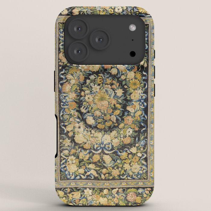 Louis XIV Savonnerie French Floral Carpet Print iPhone Case Gallery Image 7