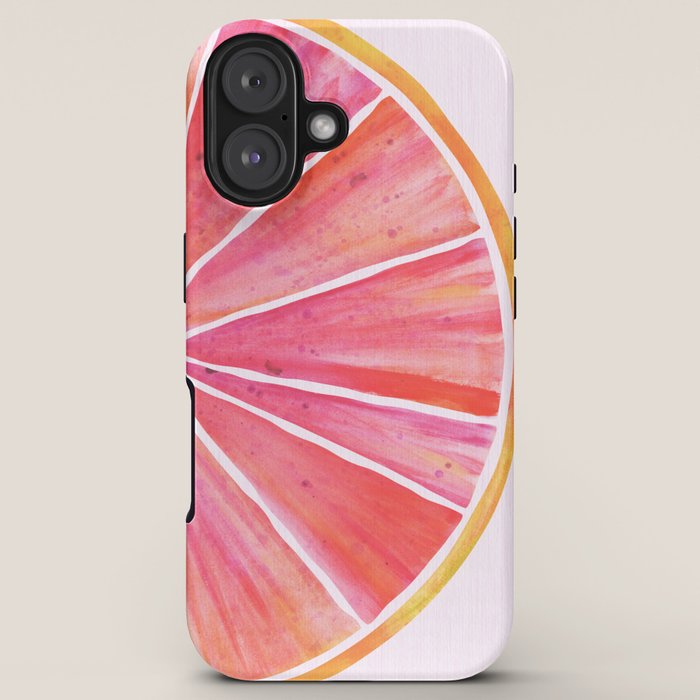 Sunny Grapefruit Watercolor iPhone Case Gallery Image 5