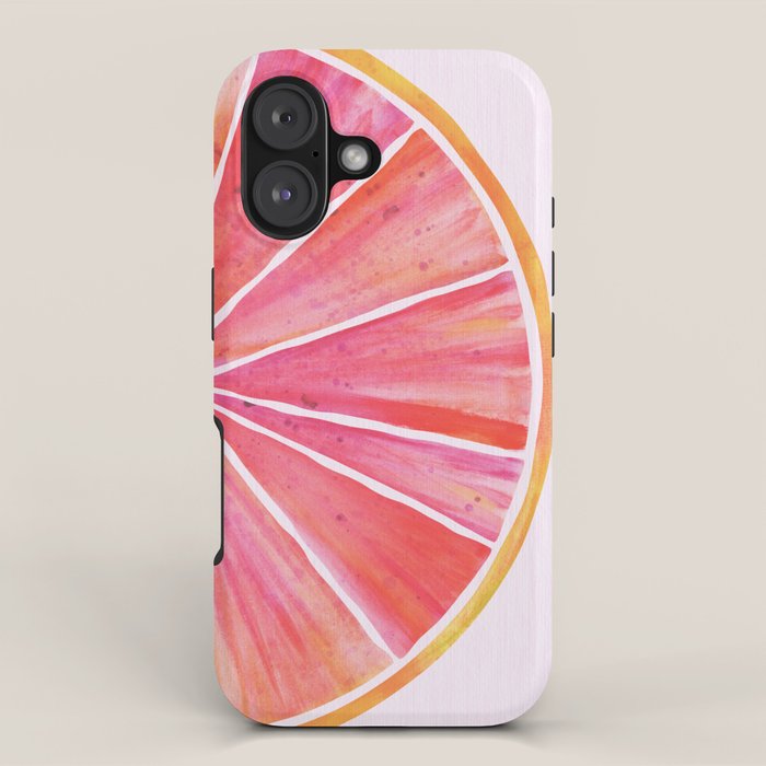 Sunny Grapefruit Watercolor iPhone Case Gallery Image 1