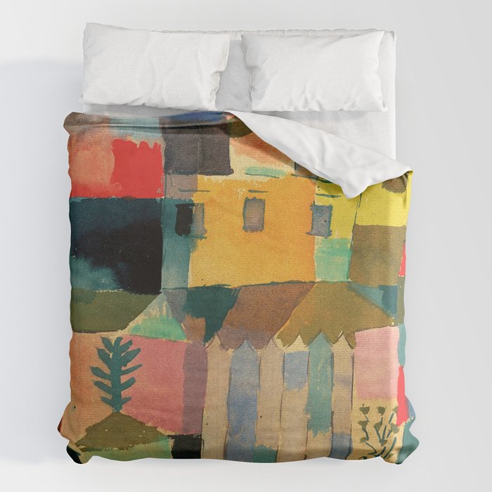 Paul Klee "Houses on the Sea 1914" Duvet Cover Gallery Image 2